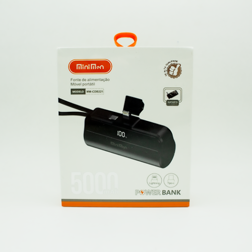 Mini Carregador Power Bank - 5.000 mA - WUP-953-TPC