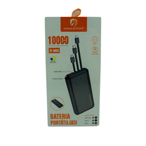 Carregador Portátil - Power Bank - 10.000ma - H'MASTON